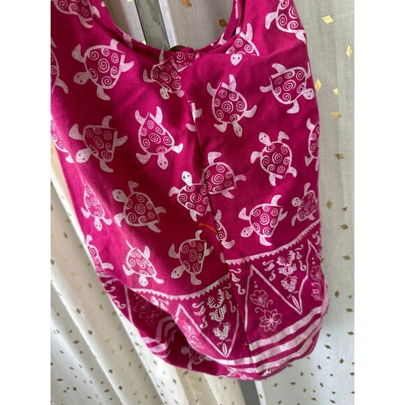 Unbranded 100% Cotton Tropical Turtle All Over Sling Oversized Crossbody Bag - Picture 6 of 11